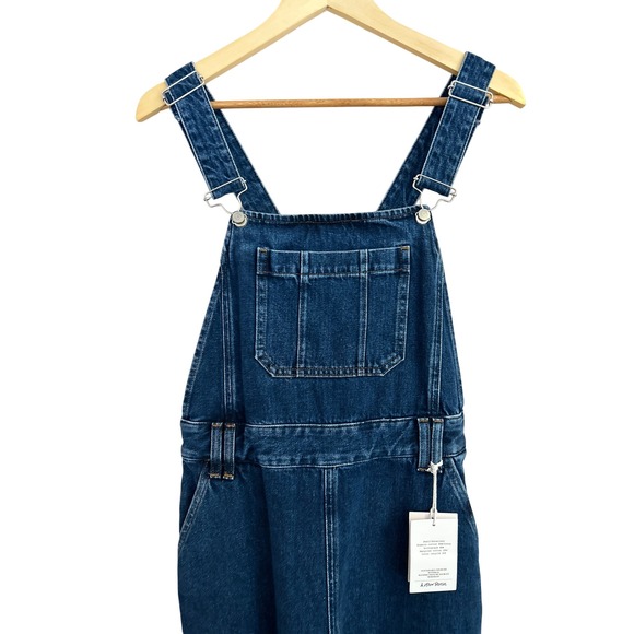 Other Stories Wide Leg Cropped Overalls Large 10 - Picture 9 of 16